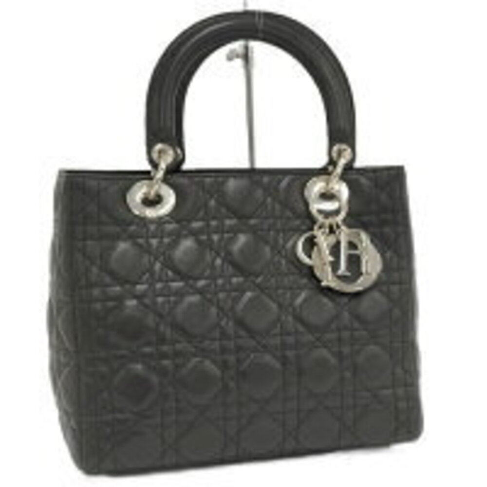 Christian Dior Lady Cannage handbag leather black